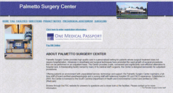 Desktop Screenshot of palmettosurgerycenter.com