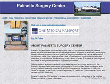 Tablet Screenshot of palmettosurgerycenter.com